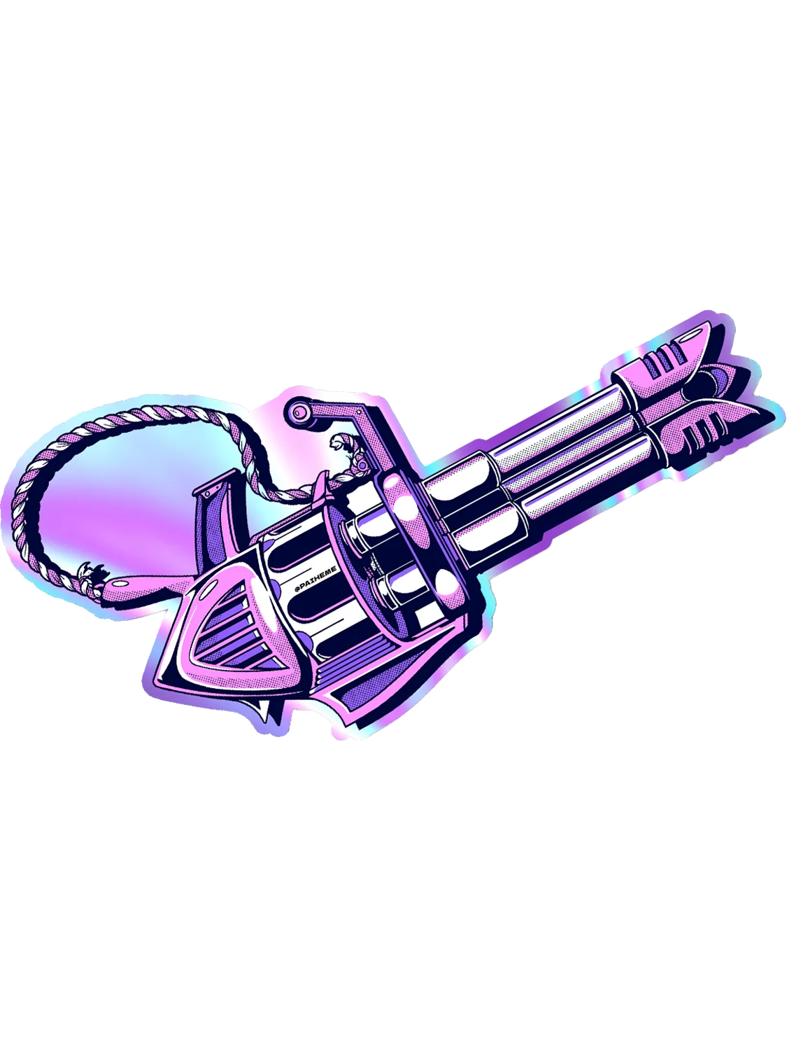 Sticker holographique comics JINX, vinyle brillant
