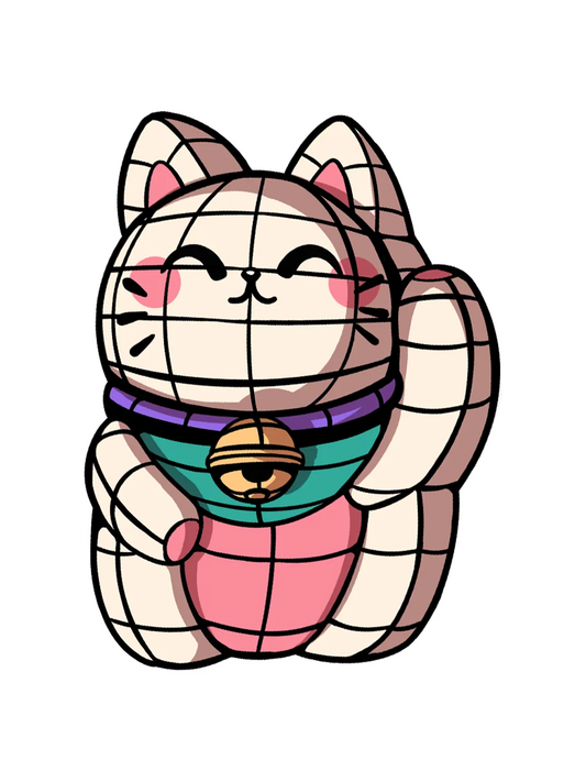 Sticker Maneki, collection Konbini Japonais vinyle brillant