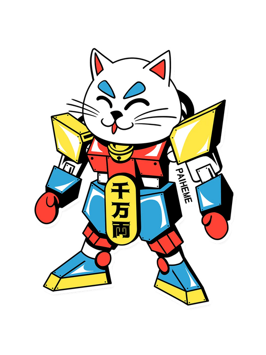 Sticker Manekimeca, collection Retro Toys vinyle brillant