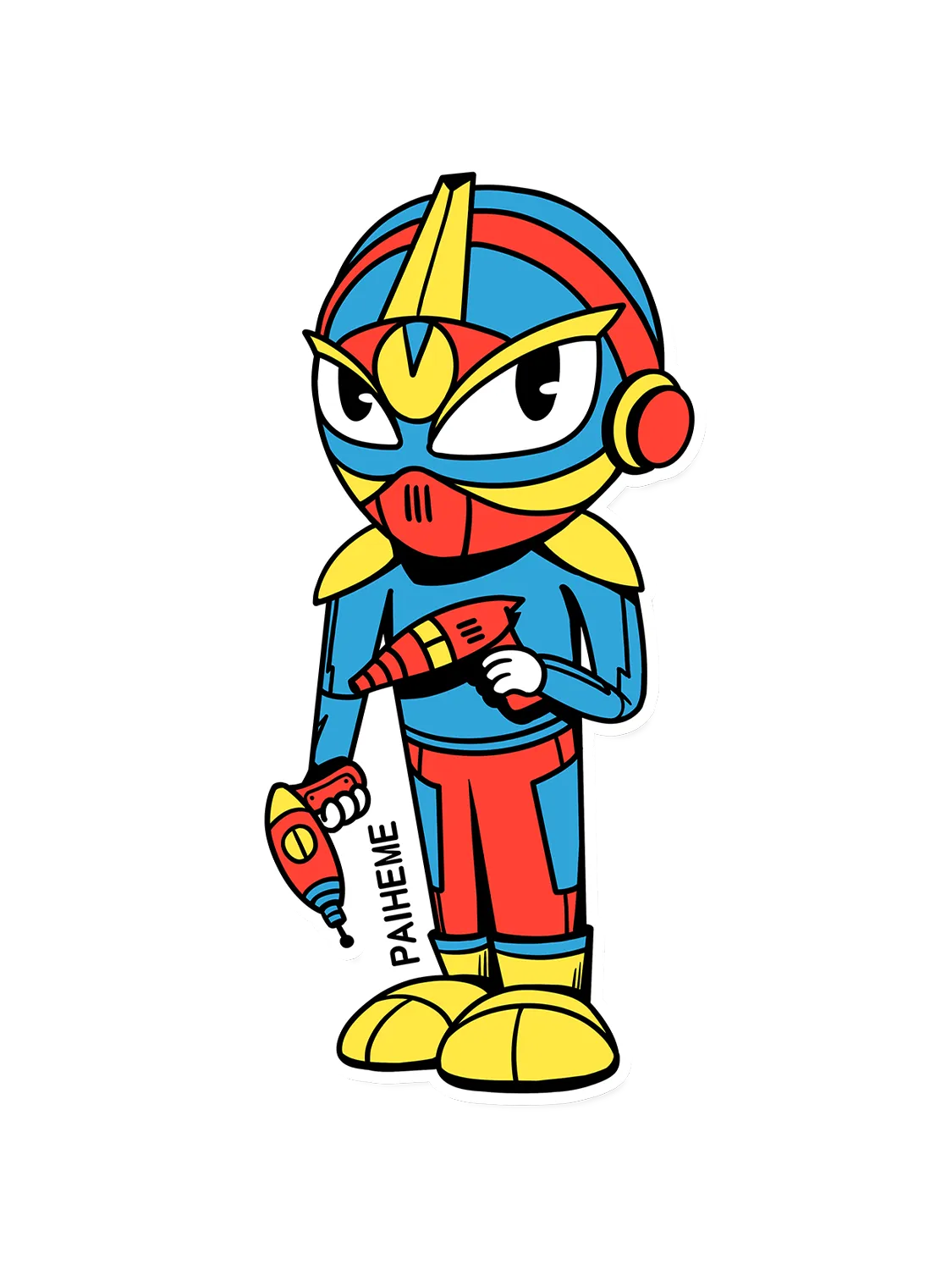 Sticker Meca Kid, collection Retro Toys vinyle brillant