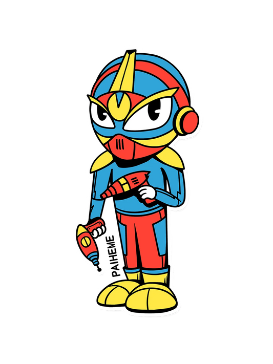 Sticker Meca Kid, collection Retro Toys vinyle brillant