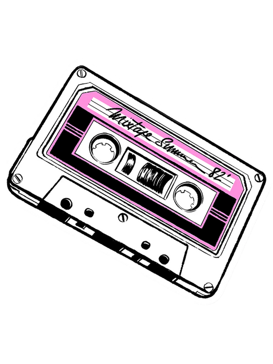 Sticker Mixtape holographique, vinyle brillant