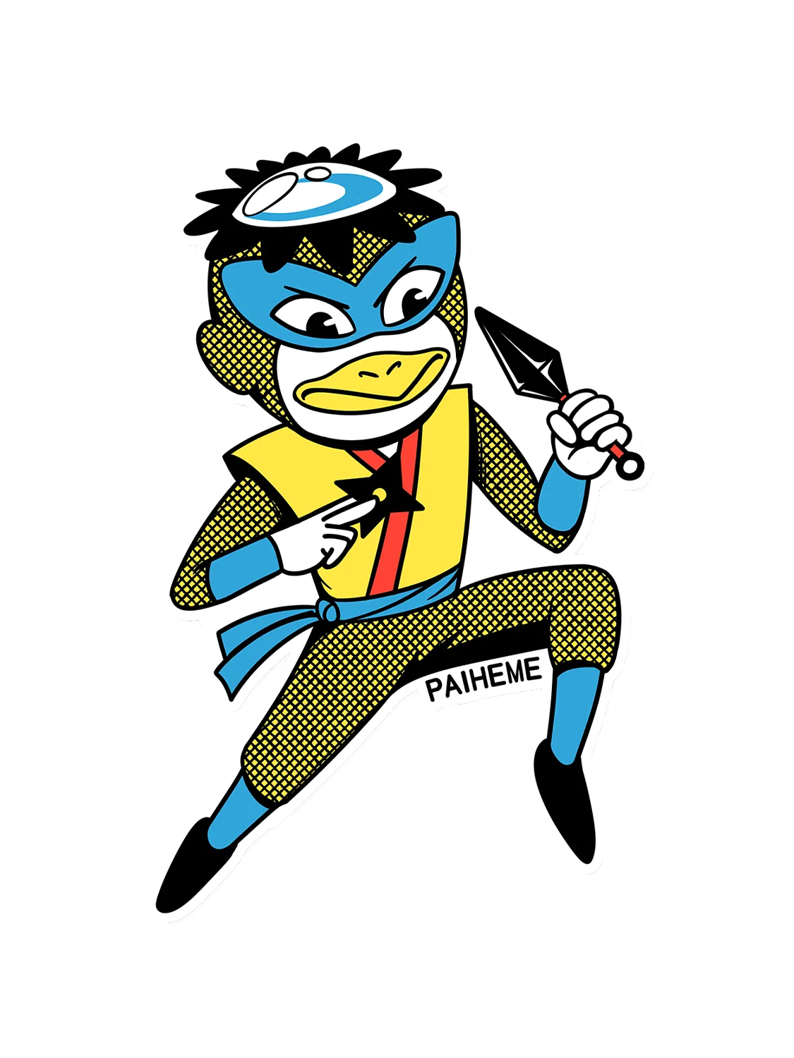 Sticker Ninja Kappa, collection Retro Toys vinyle brillant