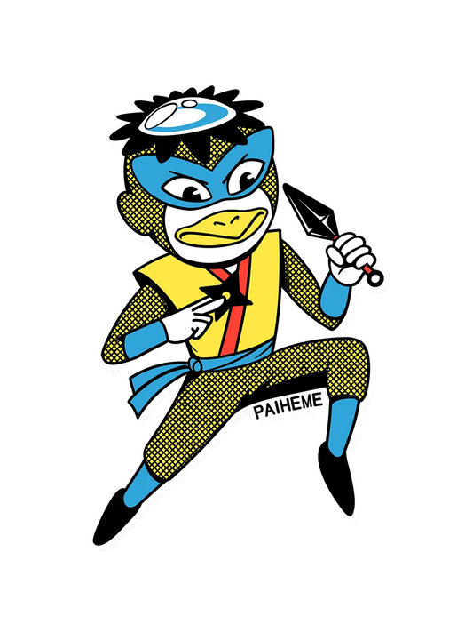 Sticker Ninja Kappa, collection Retro Toys vinyle brillant