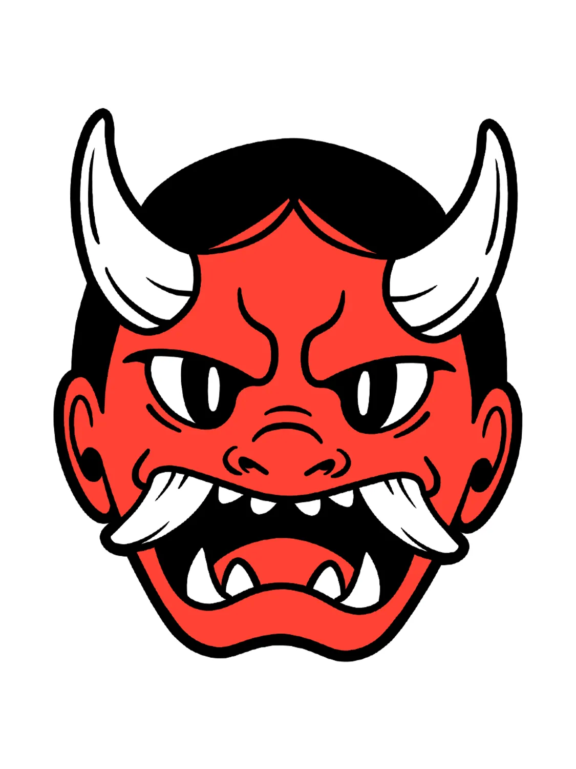 Sticker Oni Man, collection Retro Toys vinyle brillant