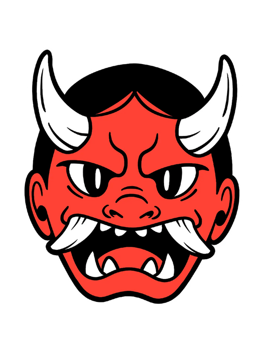 Sticker Oni Man, collection Retro Toys vinyle brillant