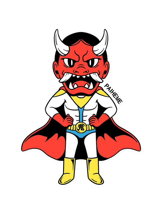 Sticker Oniman, collection Retro Toys vinyle brillant