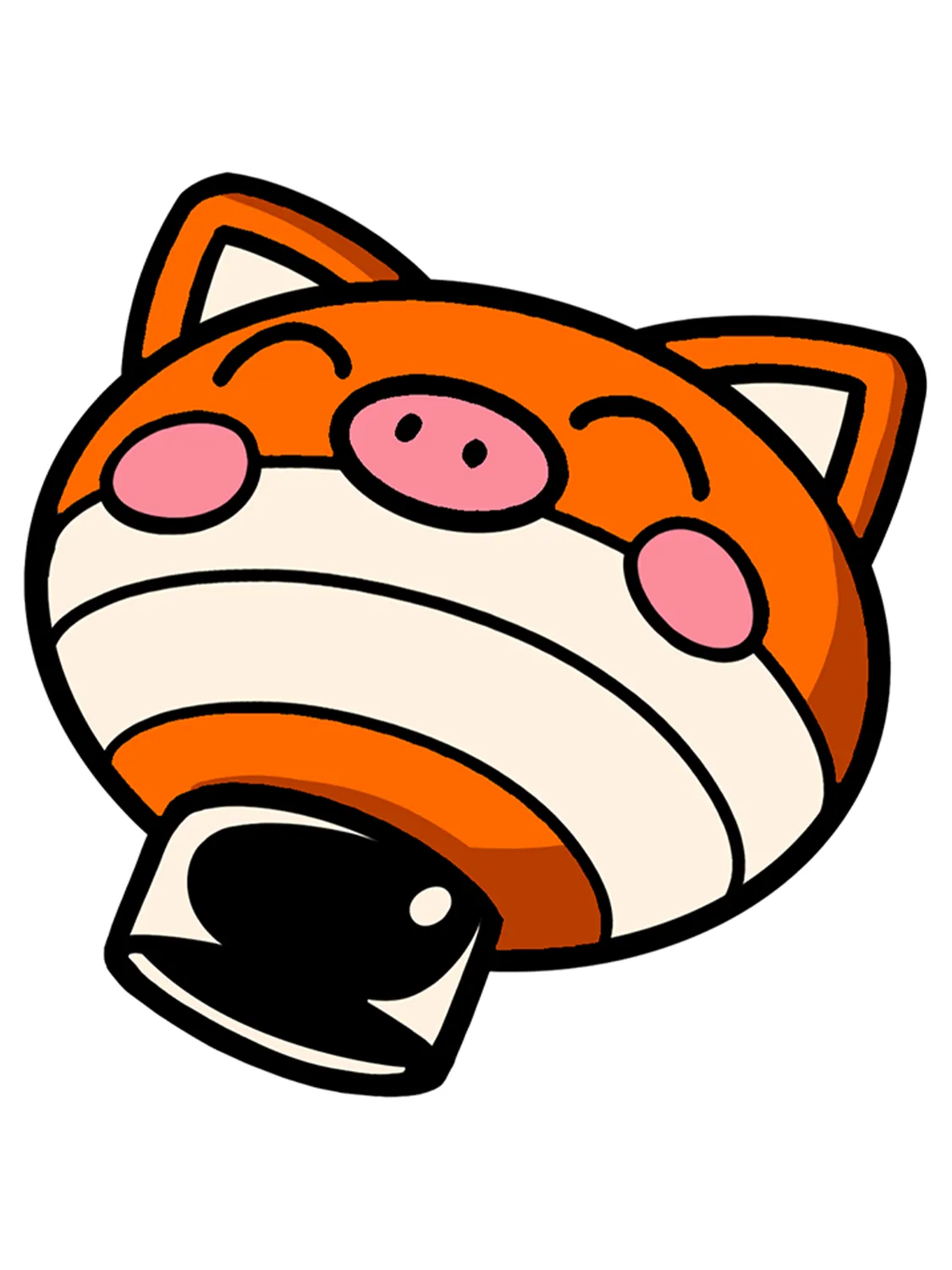 Sticker Pig, collection Konbini Japonais vinyle brillant