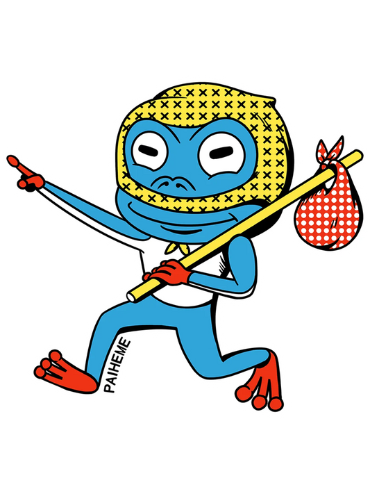 Sticker Robber Frog, collection Retro Toys vinyle brillant