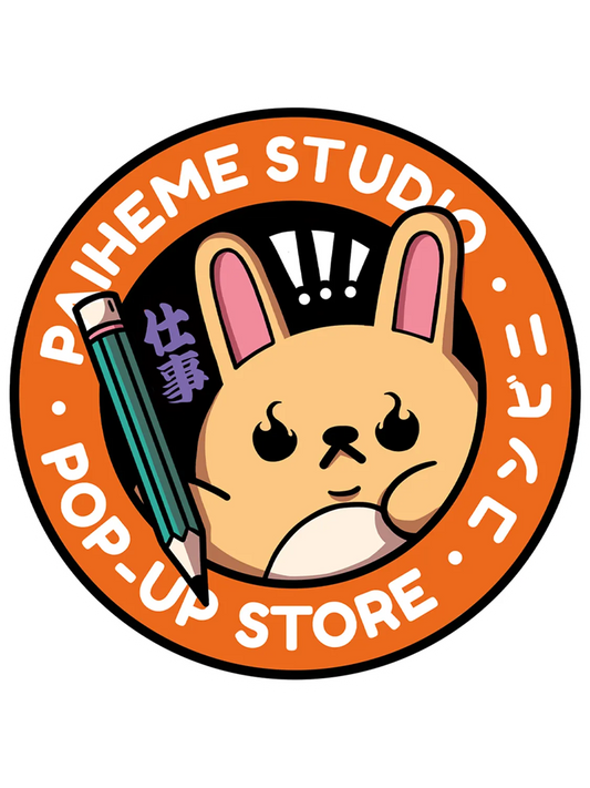 Sticker Fire Bunny, collection Konbini Japonais vinyle brillant