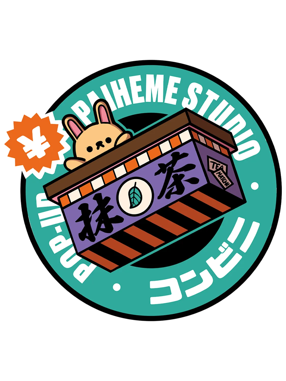 Sticker Tea Box, collection Konbini Japonais vinyle brillant