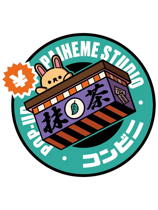 Sticker Tea Box, collection Konbini Japonais vinyle brillant