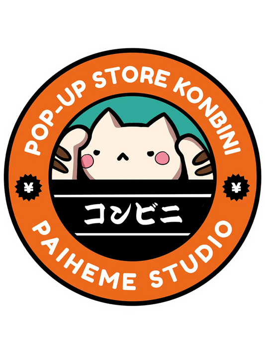 Sticker Tea Cat, collection Konbini Japonais vinyle brillant