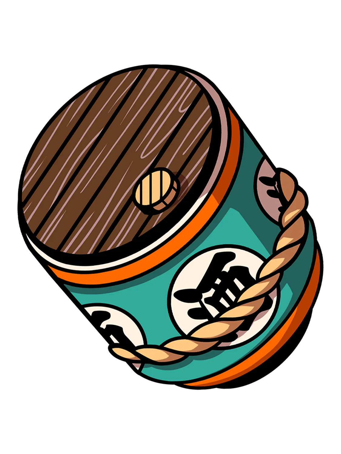 Sticker Sake, collection Konbini Japonais vinyle brillant