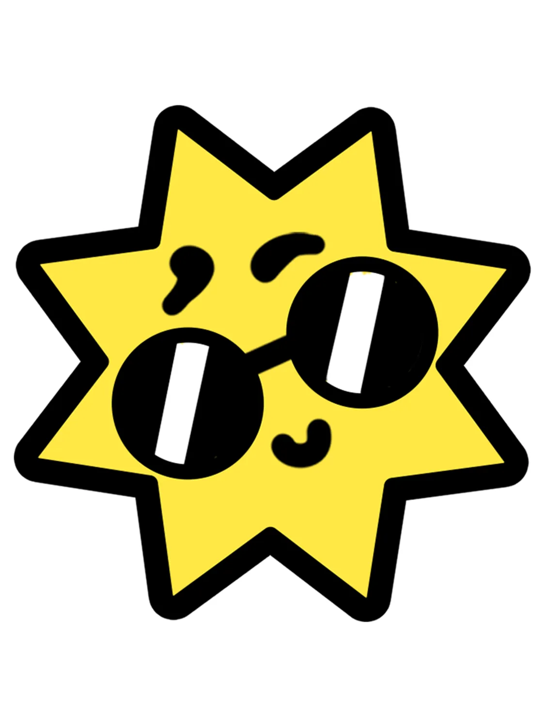 Sticker Sun, collection Retro Toys vinyle brillant