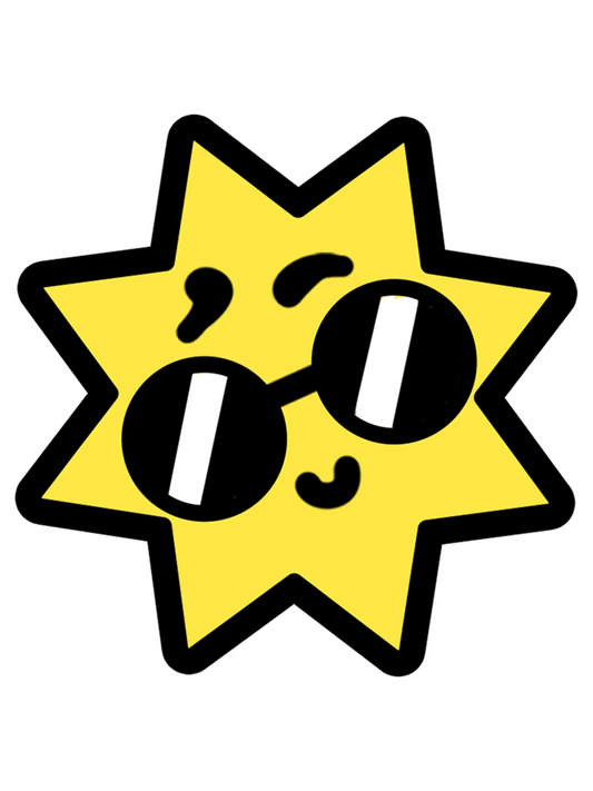 Sticker Sun, collection Retro Toys vinyle brillant