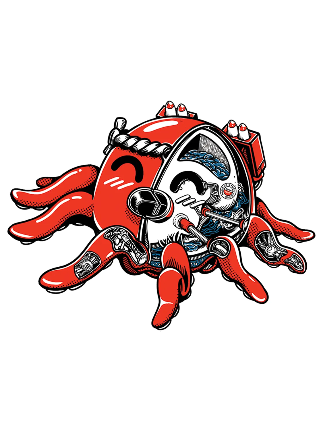 Sticker Takoyaki Rocket, sticker japonais vinyle brillant