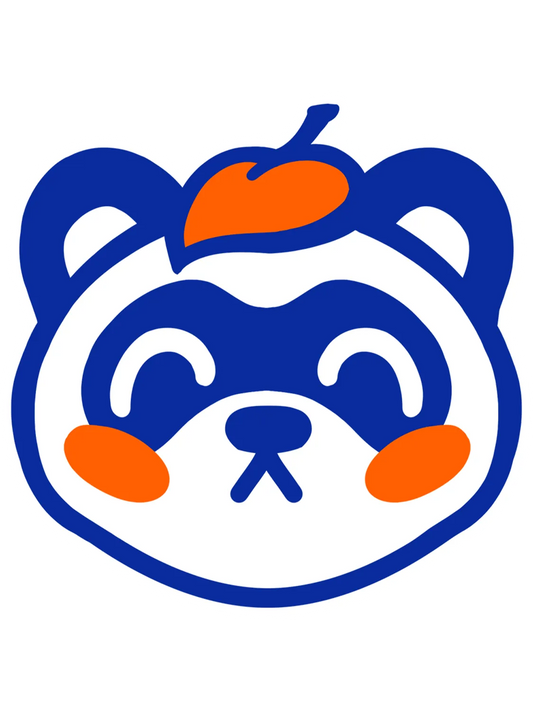 Sticker Tanuki baseball, sticker japonais vinyle brillant