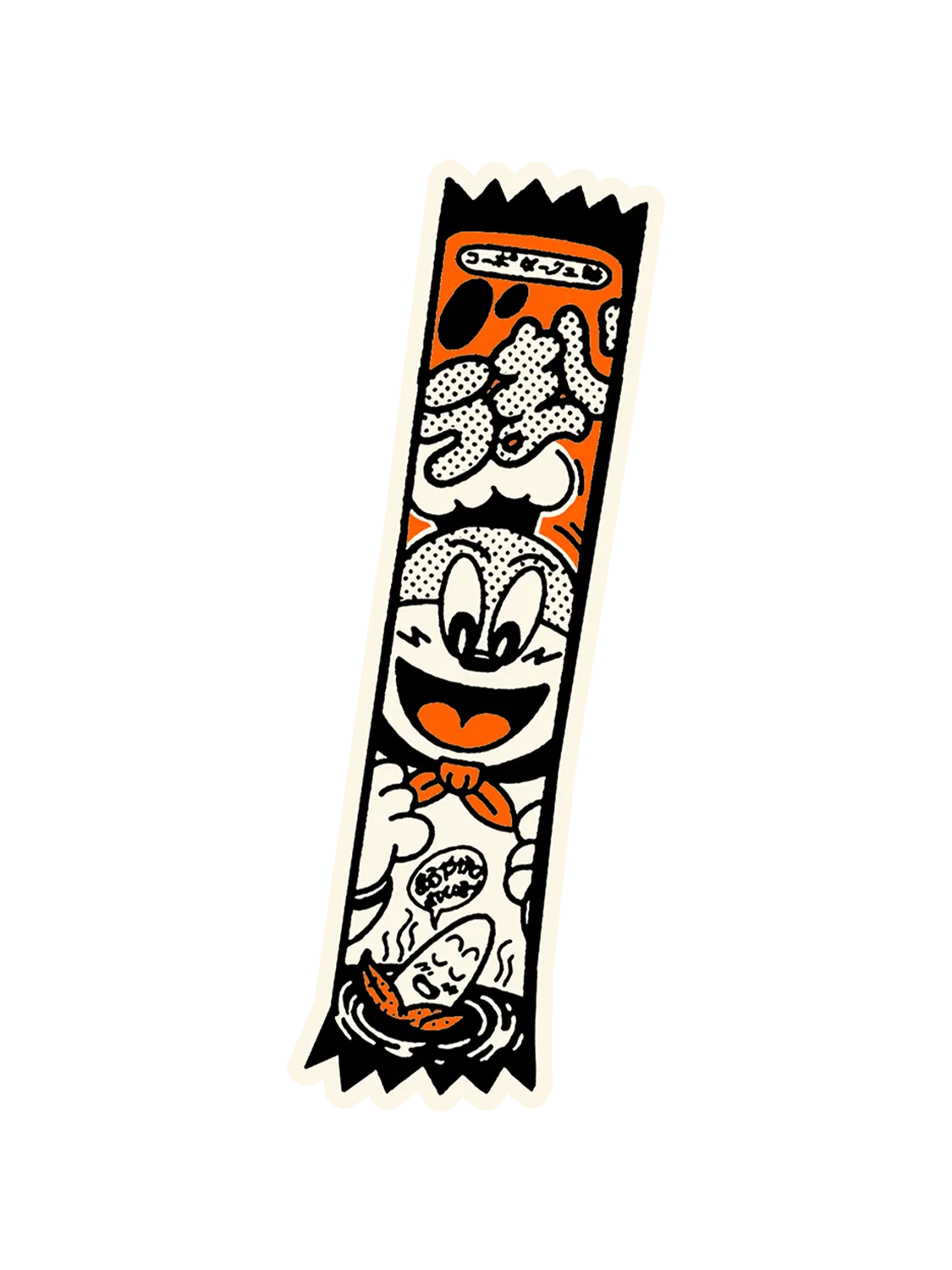Sticker Umaibo, série Oishi Tattoos vinyle brillant