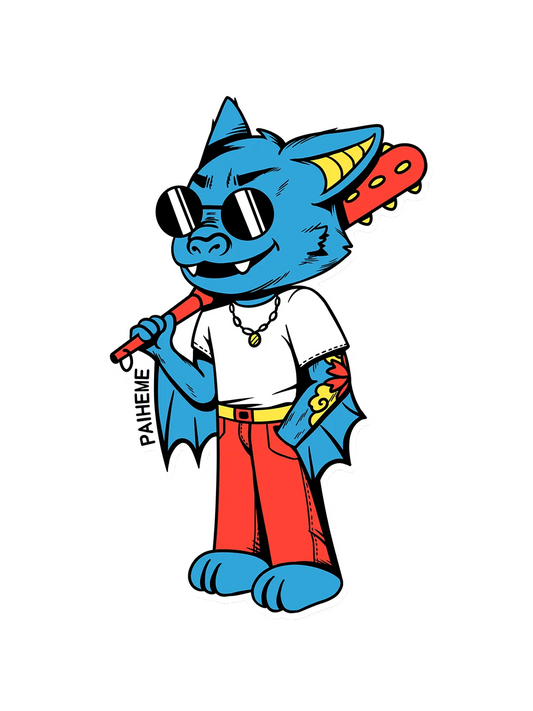 Sticker Yakubat, collection Retro Toys vinyle brillant