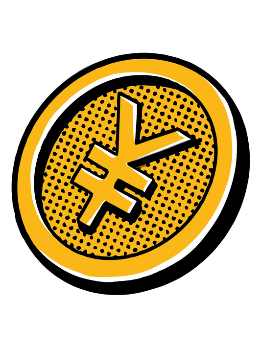 Sticker Yen, stickers japon vinyle brillant