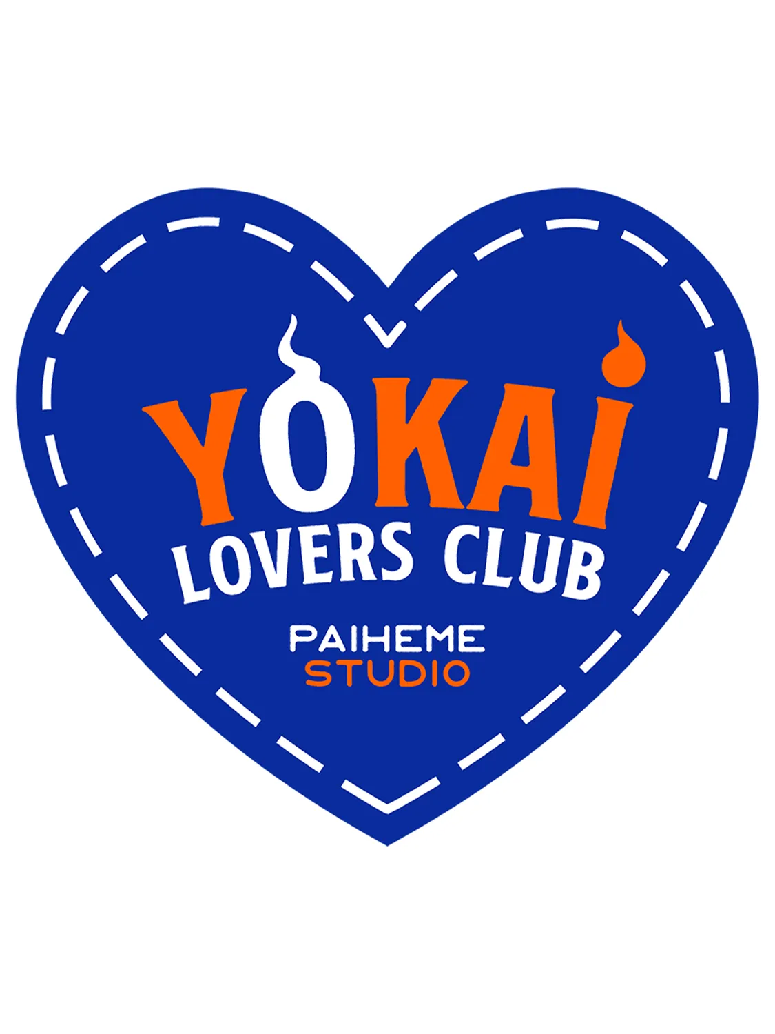 Sticker Yokai Lovers Club, sticker japonais vinyle brillant
