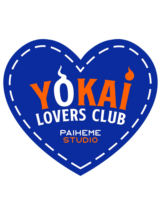 Sticker Yokai Lovers Club, sticker japonais vinyle brillant