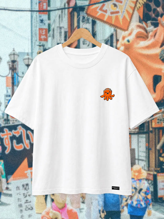 T-SHIRT BRODÉ Blanc TAKOYAKI