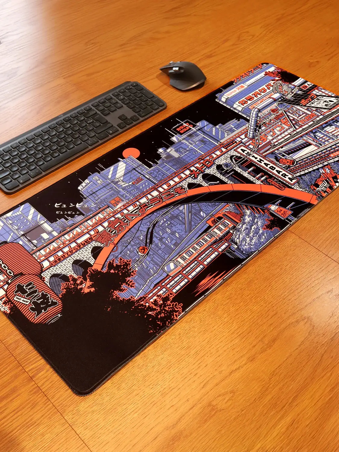 Tapis de souris japon Tokyo By Night, vue complète