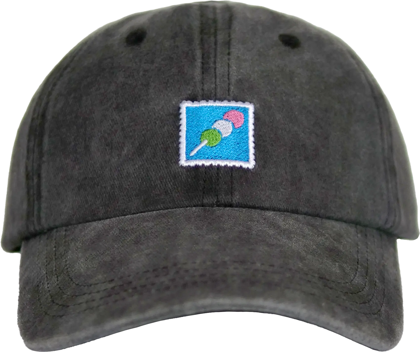 Casquette motif japonais Dango, détail broderie