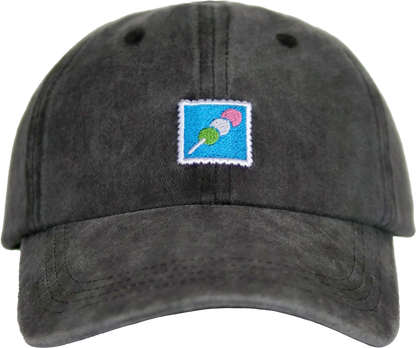 Casquette motif japonais Dango, détail broderie