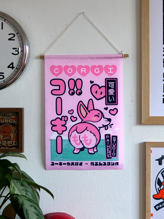 Drapeau Corgi, fanion illustré