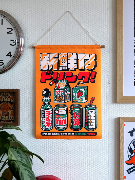 Drapeau Drink, fanion illustré