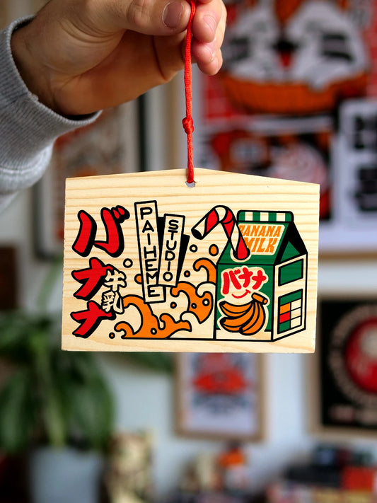 Acheter ema Japon Banana Milk, plaque en bois