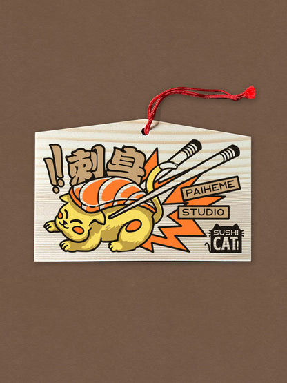 Ema japonais Sushicat, en situation