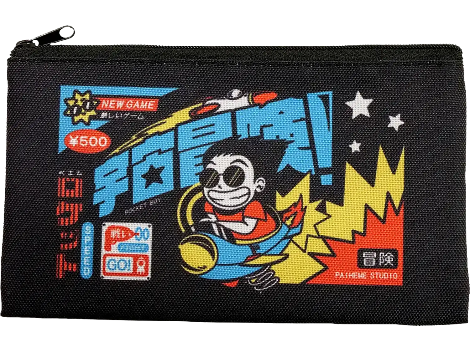 Papeterie japonaise Trousse Rocket Boy, coton naturel