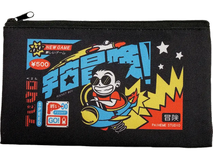 Papeterie japonaise Trousse Rocket Boy, coton naturel