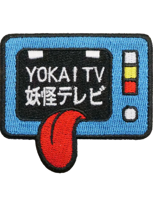 Patch japonais Yokai TV, brodé thermocollant