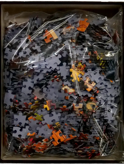 Puzzle art japonais Yugen Shop, pièces assemblées en situation