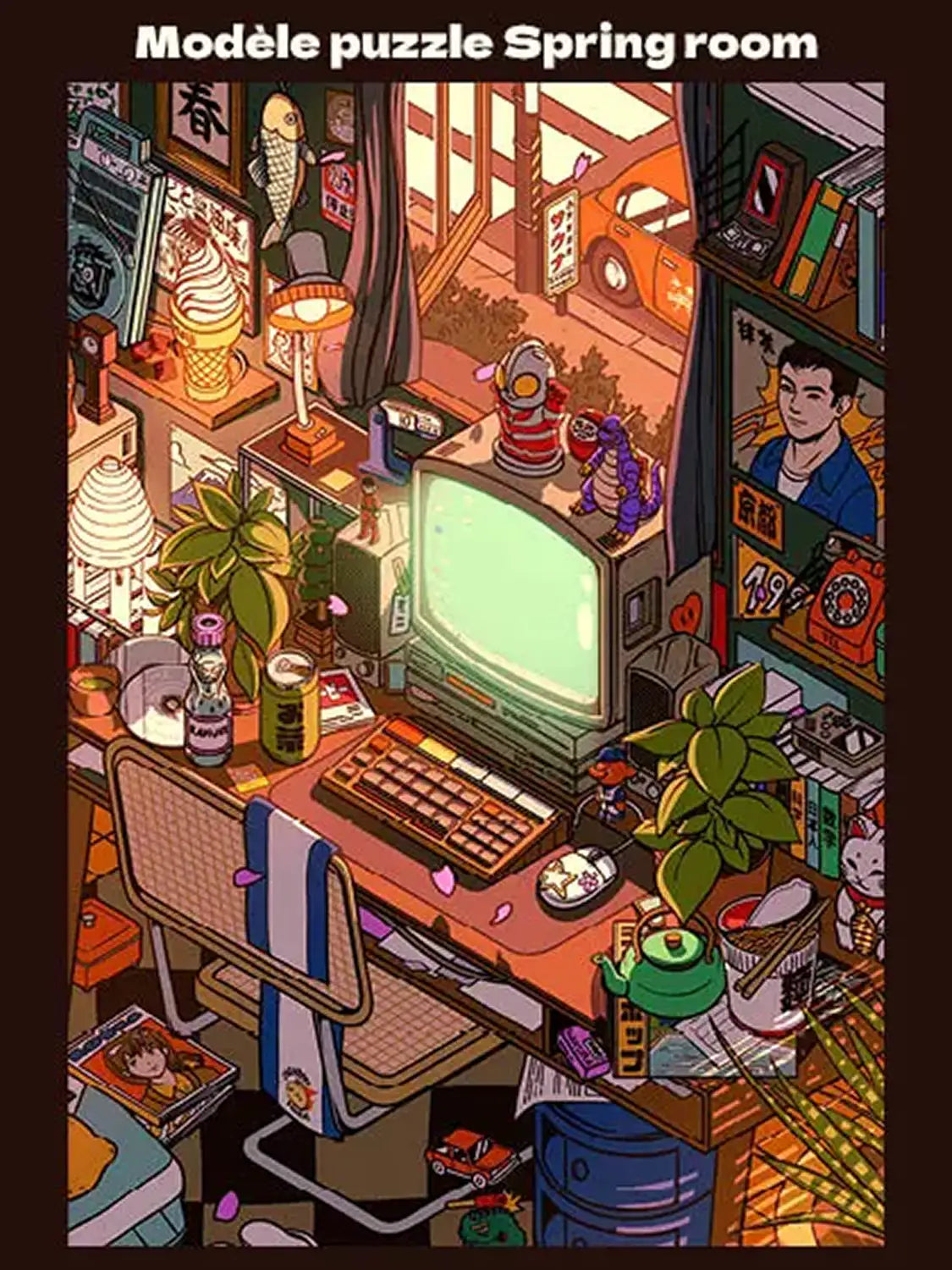 Puzzle japon 1000 pièces Springroom, zoom sur les détails