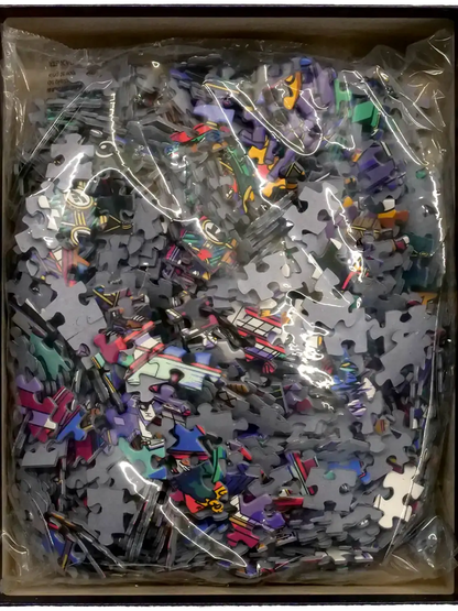 Puzzle japonais Atelier Magique, pièces assemblées en situation