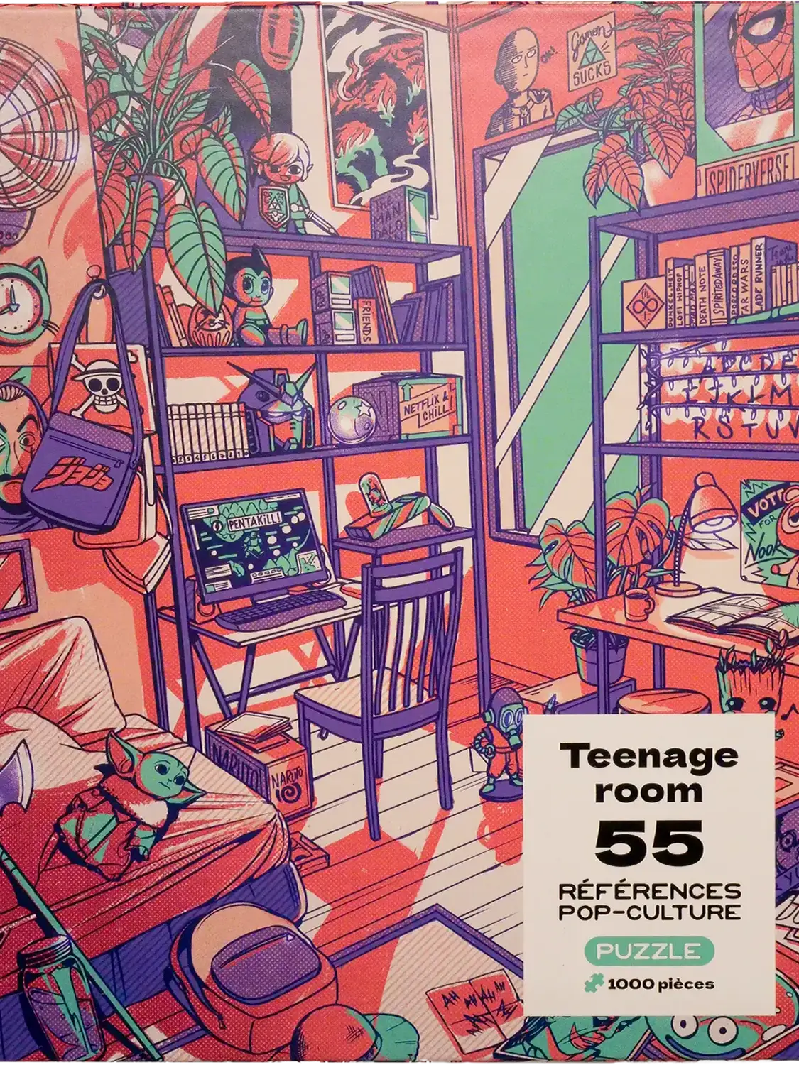 Puzzle pop culture Teenage Room, visuel complet assemblé