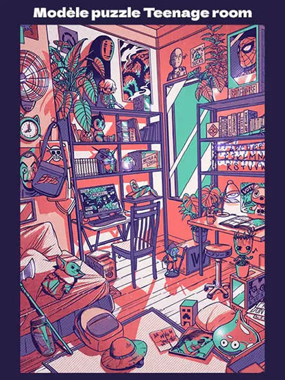 Puzzle pop culture Teenage Room, zoom sur les détails