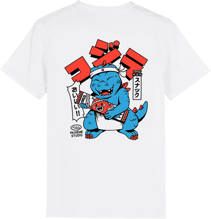 T shirt imprimé japonais Kaiju Colo, dos imprimé DTF