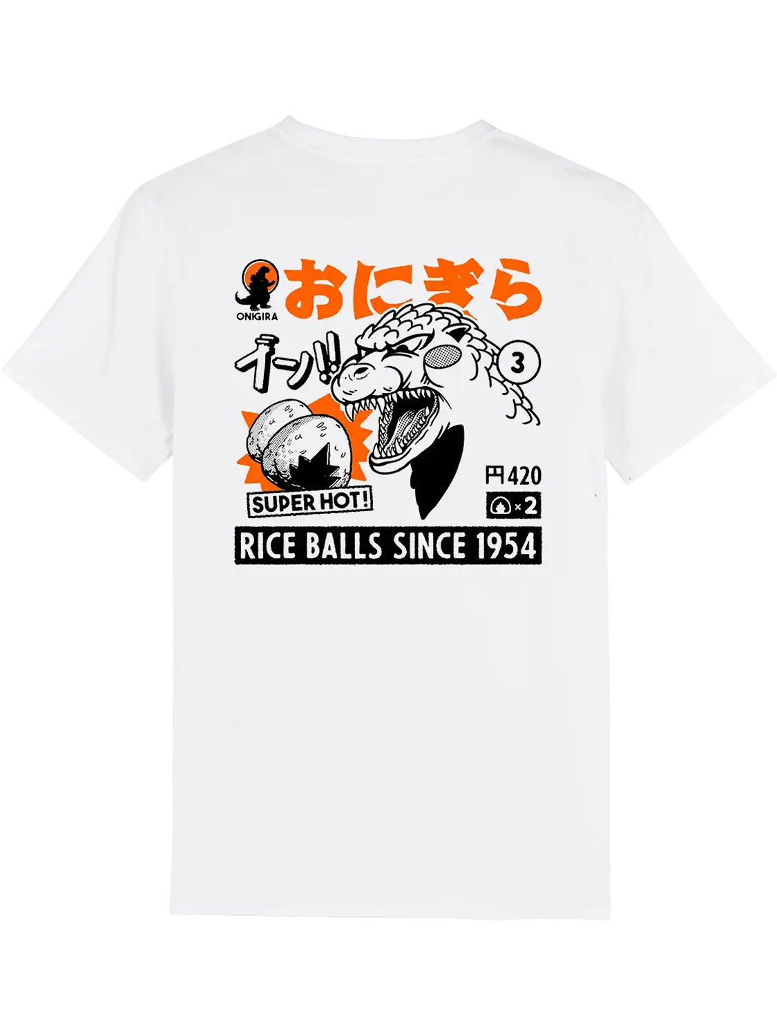 T shirt japon Onigira, dos imprimé DTF