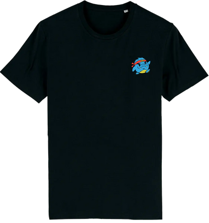 T shirt japon Pocket Kaiju, broderie côté cœur