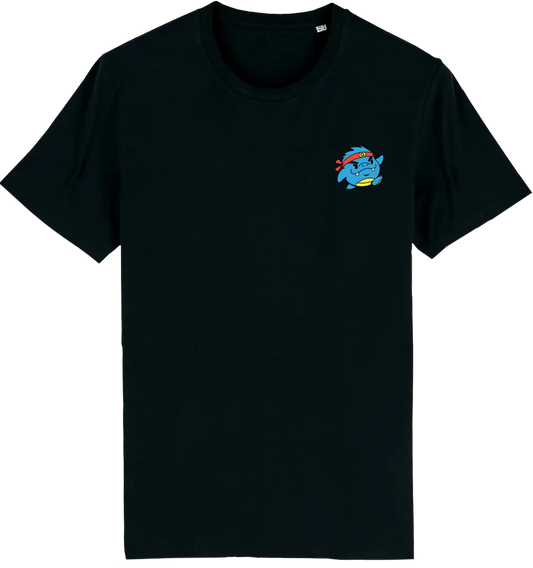 T shirt japon Pocket Kaiju, broderie côté cœur