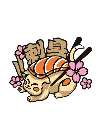T shirt japon Sushicat, visuel porté