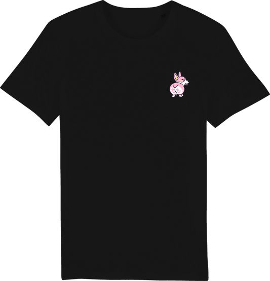 T shirt japonais Corgi noir, broderie côté cœur
