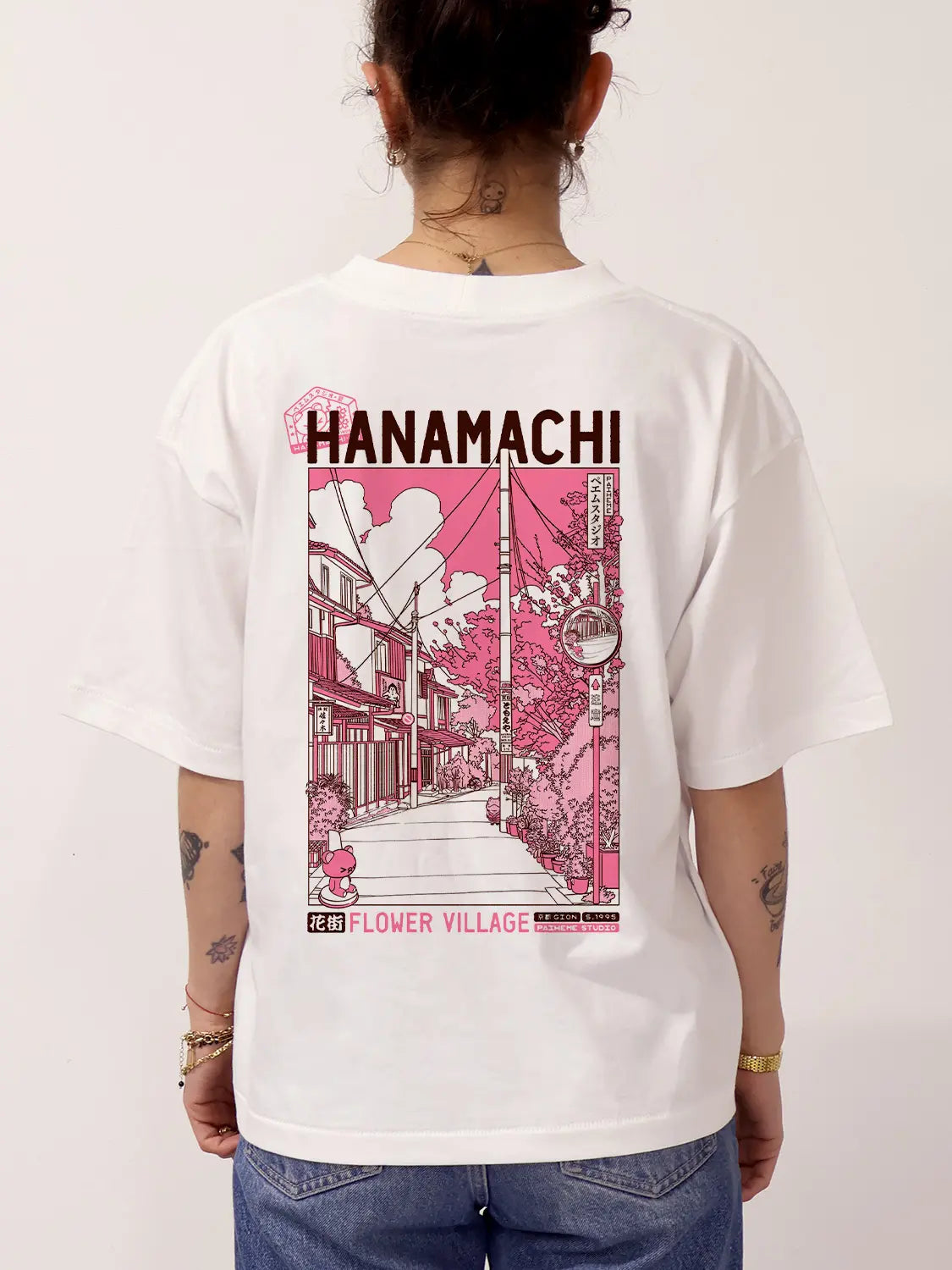T shirt japonais Hanamachi, dos